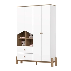 Guarda Roupa Ternura Com 4 Portas E 2 Gavetas Henn