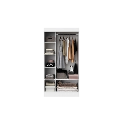 Guarda Roupa Tokio 2 Portas De Correr  Branco Moveis Curitibanos