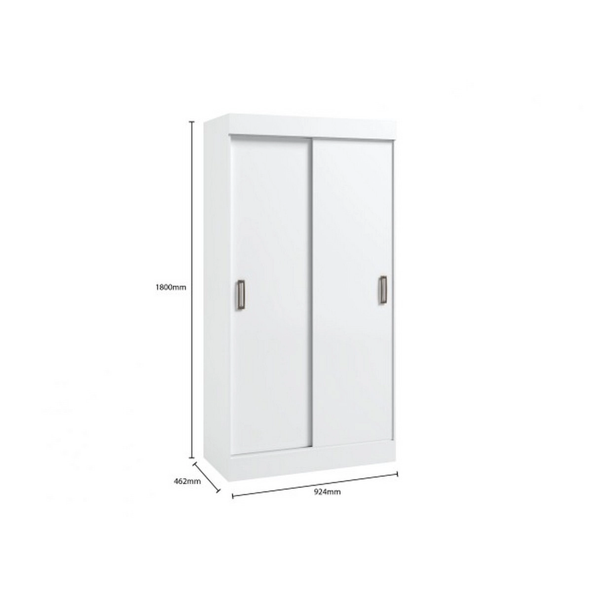 Guarda Roupa Tokio 2 Portas De Correr  Branco Moveis Curitibanos
