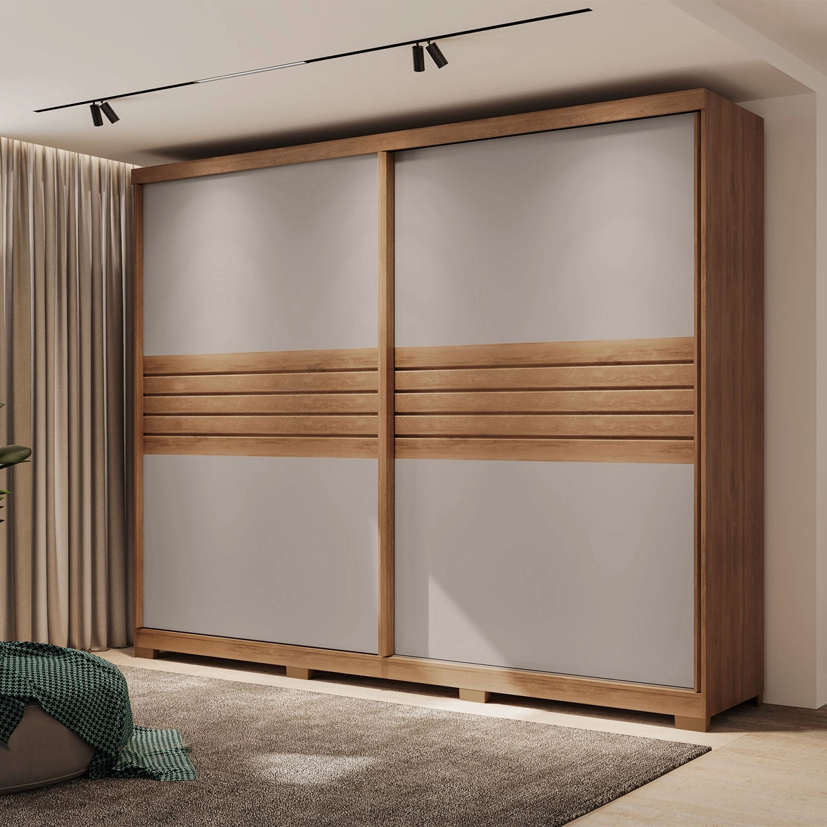Guarda Roupa Carraro Magnum 1175 2,24X2,37 Freijo Avel