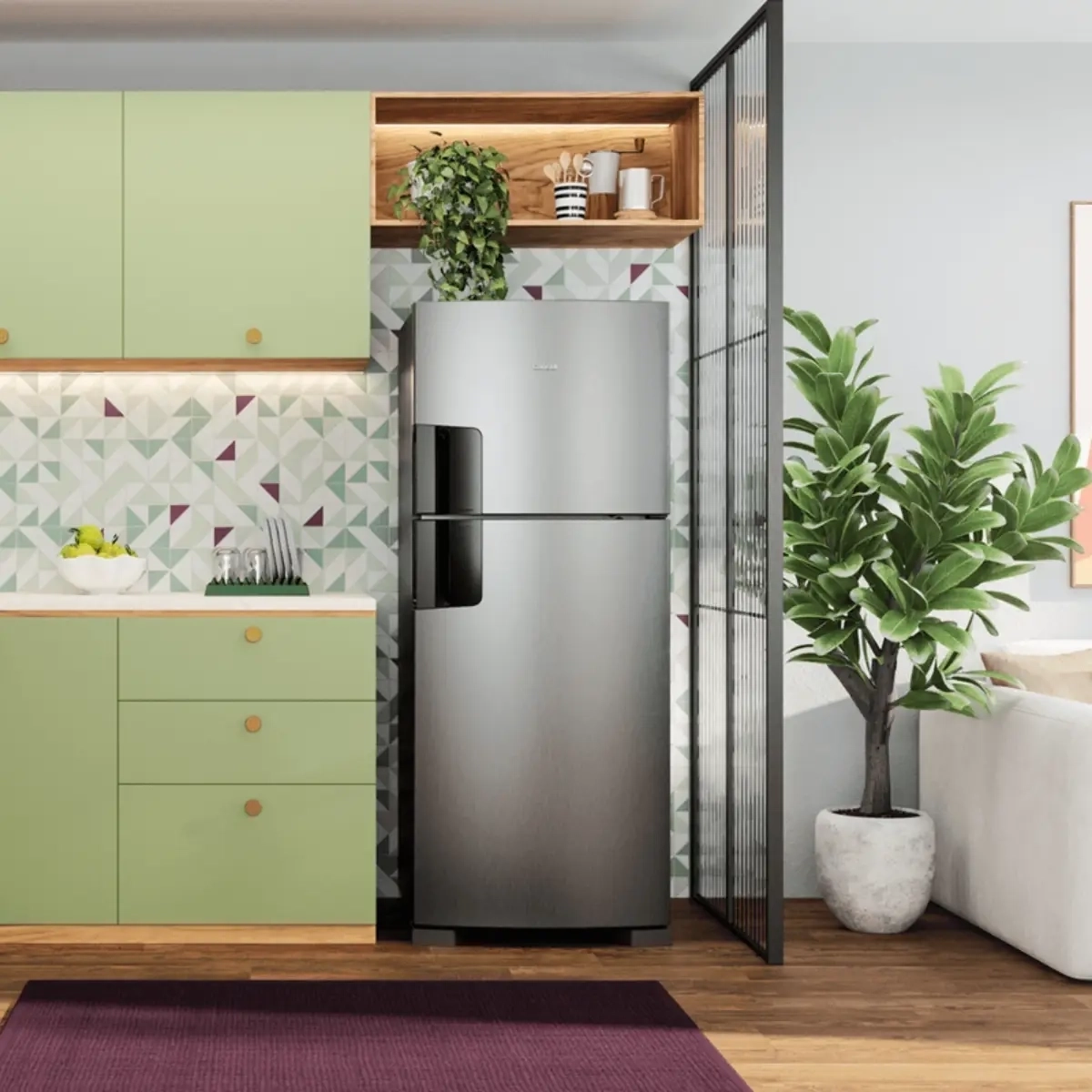 Geladeira Consul Crm50Fk 410Lts  Prata Frost Free