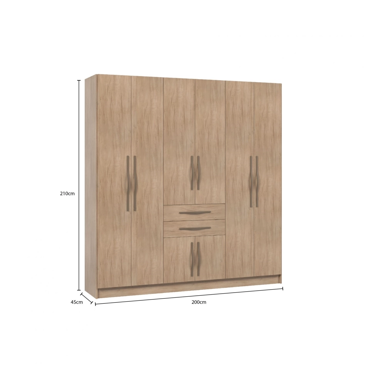 GUARDA ROUPA CARRARO CAPRI 1159 2,30X2,63 6PT 221157_