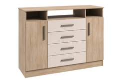 Comoda Curitibanos Malta 2Pt 4Gav Jequitibaoff White