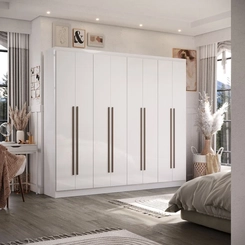 Guarda Roupa Curitibanos Stanley 8Pt 2Gv - Branco