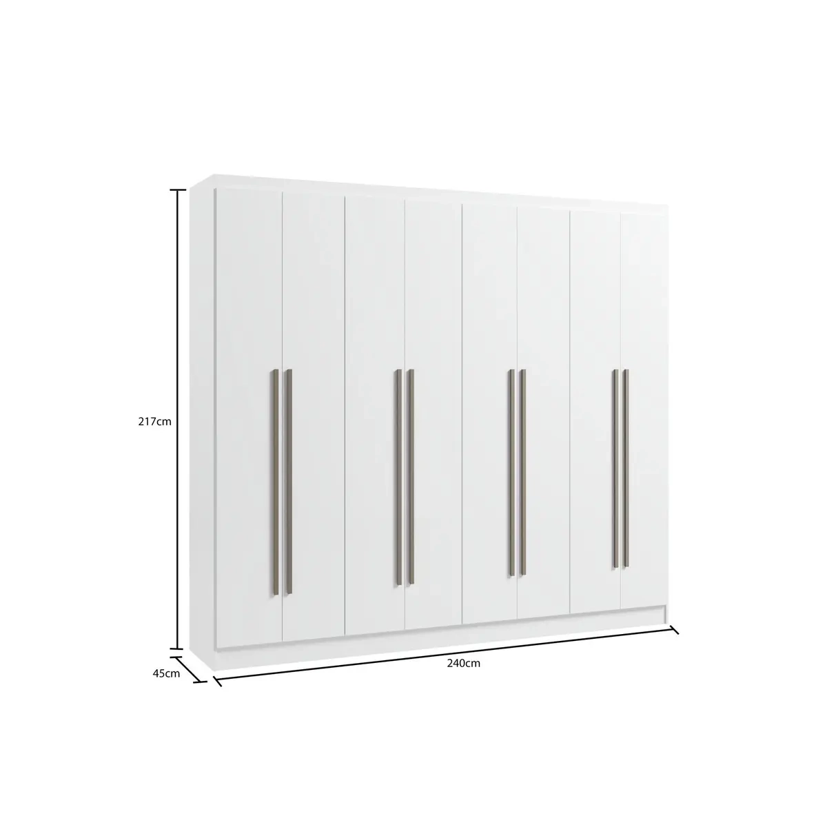 GUARDA ROUPA CURITIBANOS STANLEY 8PT 2GV - BRANCO 222528_