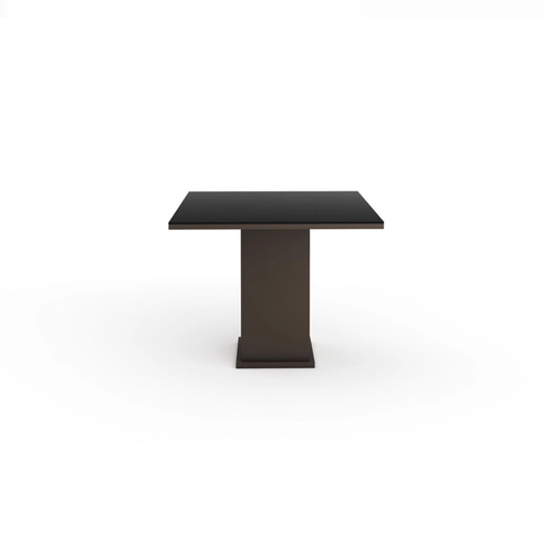 Mesa  Cris Moveis Onix 1.00X1.00 Vidro Temp. Preto