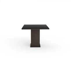 Mesa  Cris Moveis Onix 1.00X1.00 Vidro Temp. Preto
