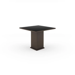 Mesa  Cris Moveis Onix 1.00X1.00 Vidro Temp. Preto