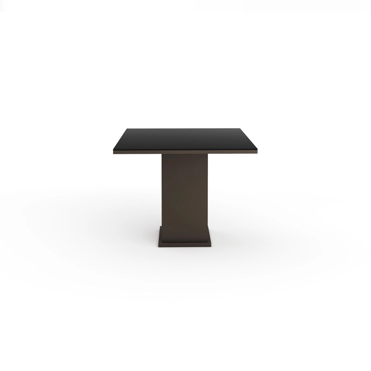 Mesa  Cris Moveis Onix 1.00X1.00 Vidro Temp. Preto