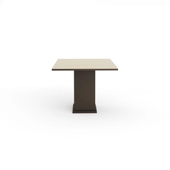 Mesa Cris Moveis Onix 1.00X1.00 Vidro Temperado Fendi Saia