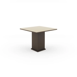 Mesa Cris Moveis Onix 1.00X1.00 Vidro Temperado Fendi Saia