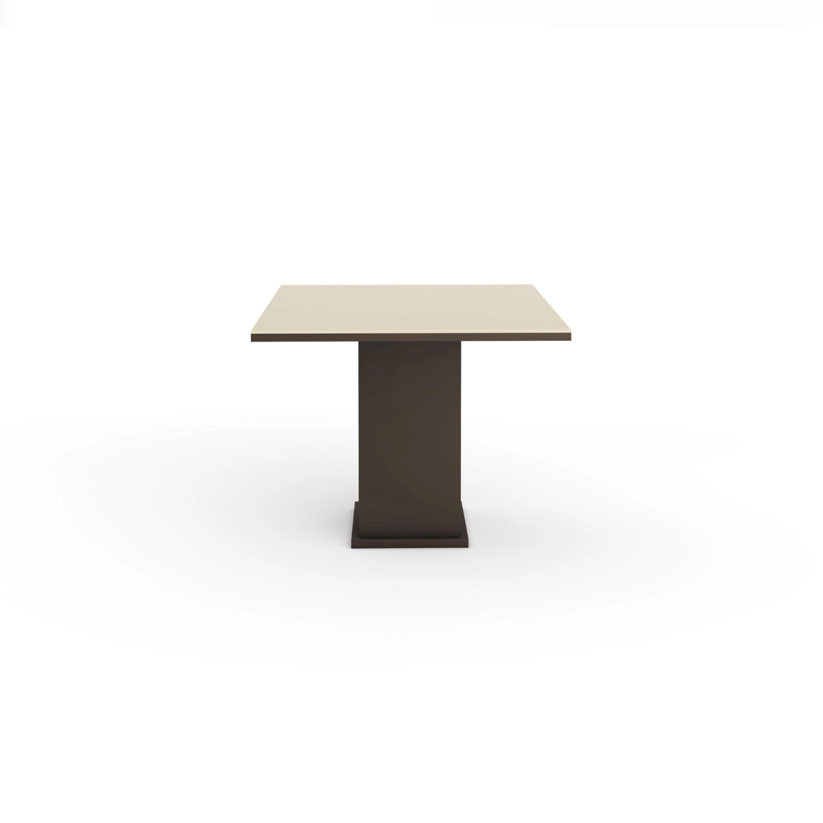 Mesa Cris Moveis Onix 1.00X1.00 Vidro Temperado Fendi Saia
