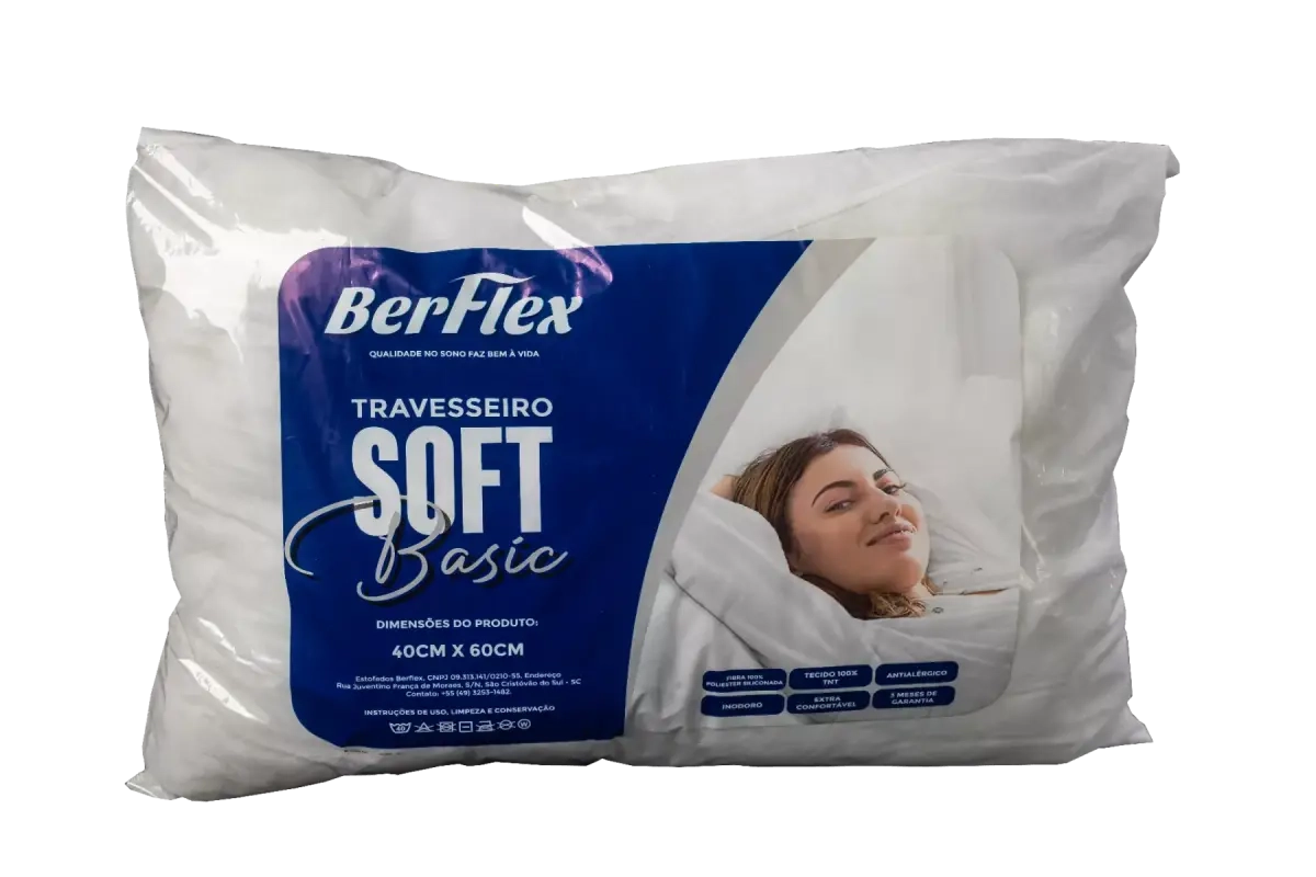 Travesseiro Berflex De Fibra 300G 0,40 X 0,60 X 0,12