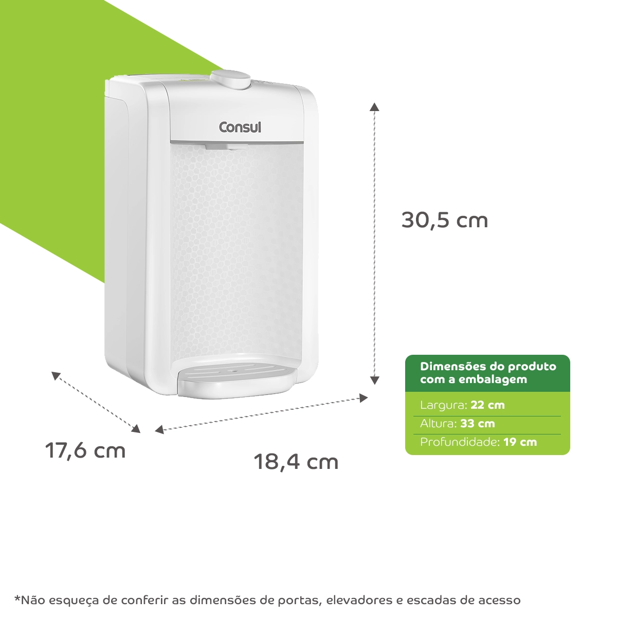 Purificador Agua Consul Cpc31Ab Compacto Filtragem Classe A Br