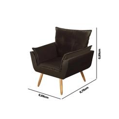 Poltrona Requinte Anna Boucle Marrom