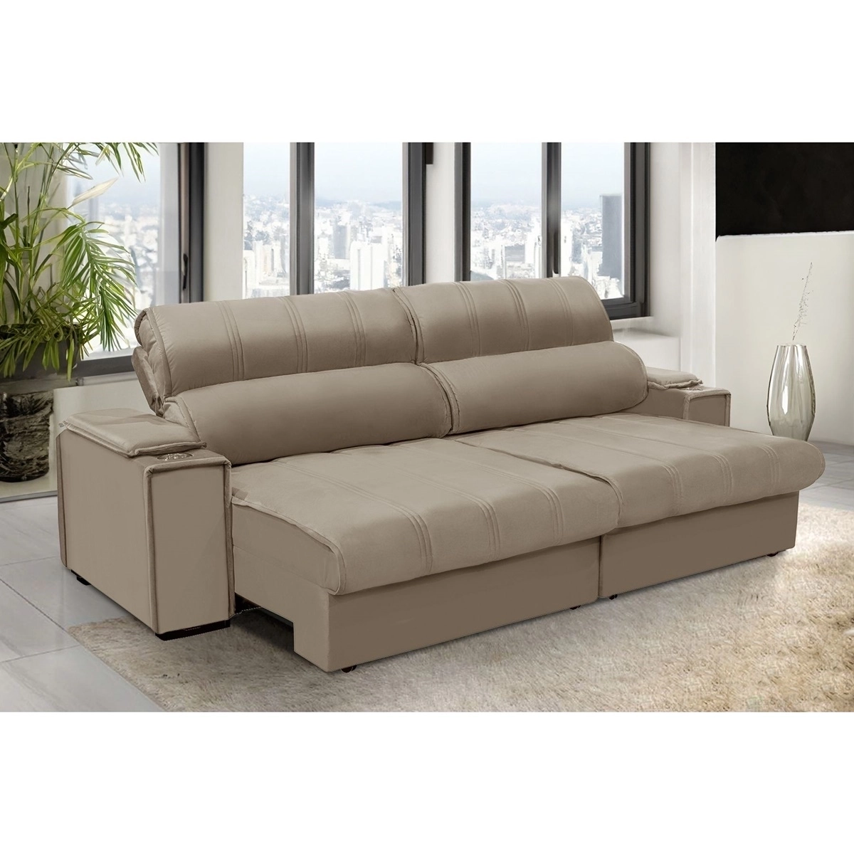 Sofá Requinte Oklahoma 2,50 Boucle Castor