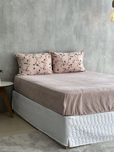 COBERSHERPA BELLA CASAL 2,20X2,40 BRUNO CINZA - BELLA ENXOVAIS