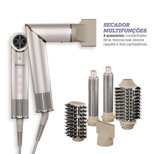 Secador Cabelo Philco 4X1 Psc3500 Motor Bldc