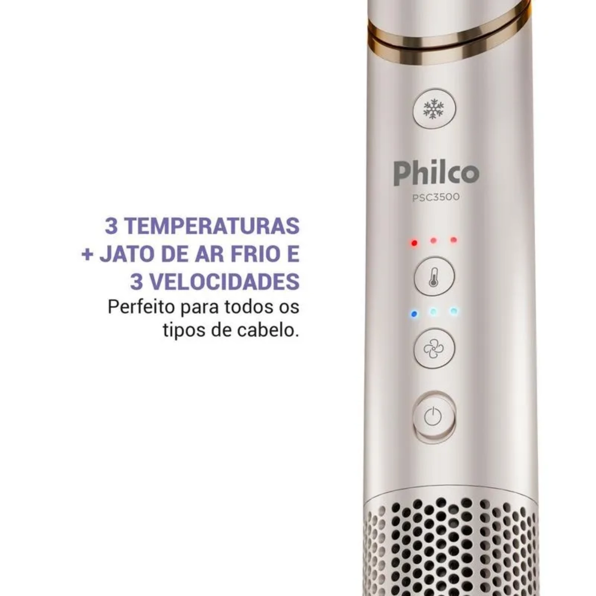 SECADOR CABELO PHILCO 4X1 PSC3500 MOTOR BLDC - PHILCO