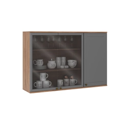 Cozinha Modular Carraro Bella 10 Portas e 3 Gavetas Nogal