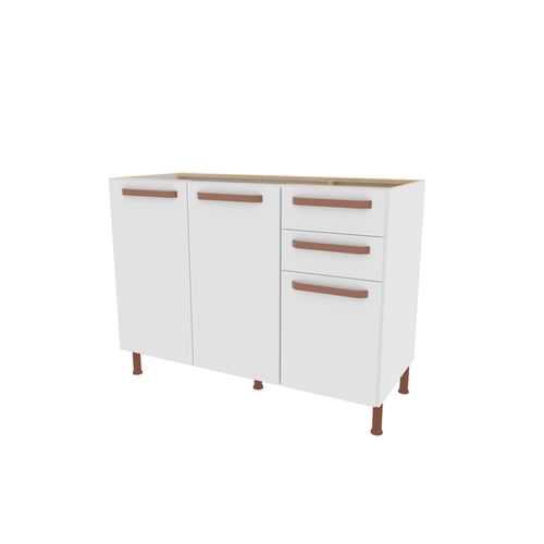 Cozinha Modular Indekes Gold 4 Peças Branco