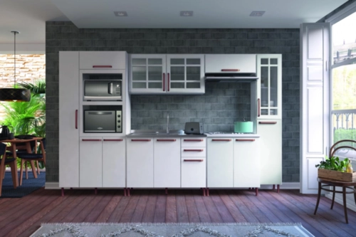 Cozinha Modular Indekes Gold 4 Peças Branco
