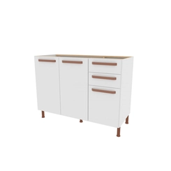 Cozinha Modular Indekes Gold 4 Peças Branco