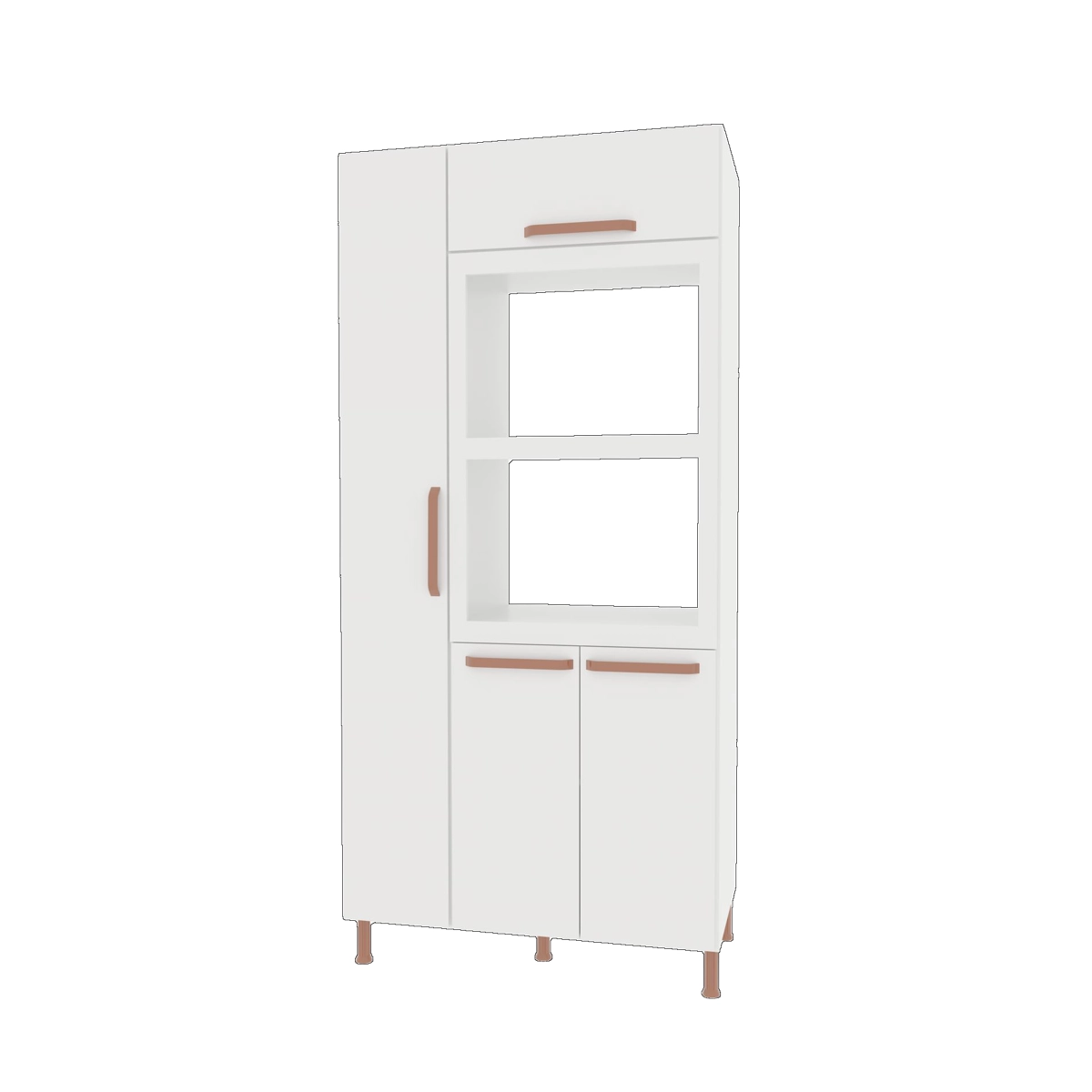 Cozinha Modular Indekes Gold 4 Peças Branco