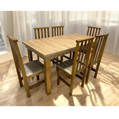 Conjunto de Mesa S&A Zafira com 6 Cadeiras