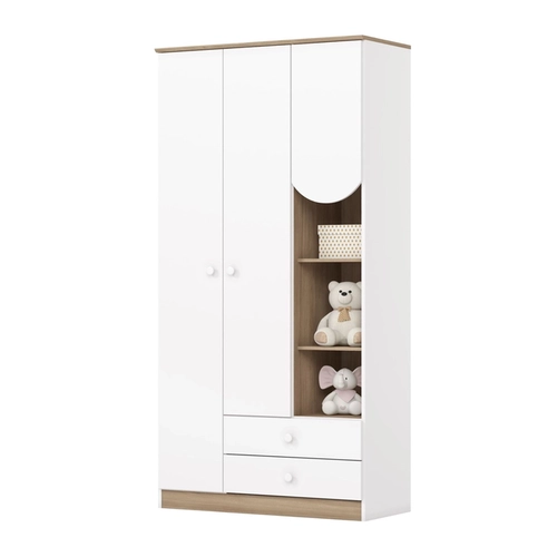 Guarda Roupa Henn Magia 3Pts Branco Jequitiba Hp