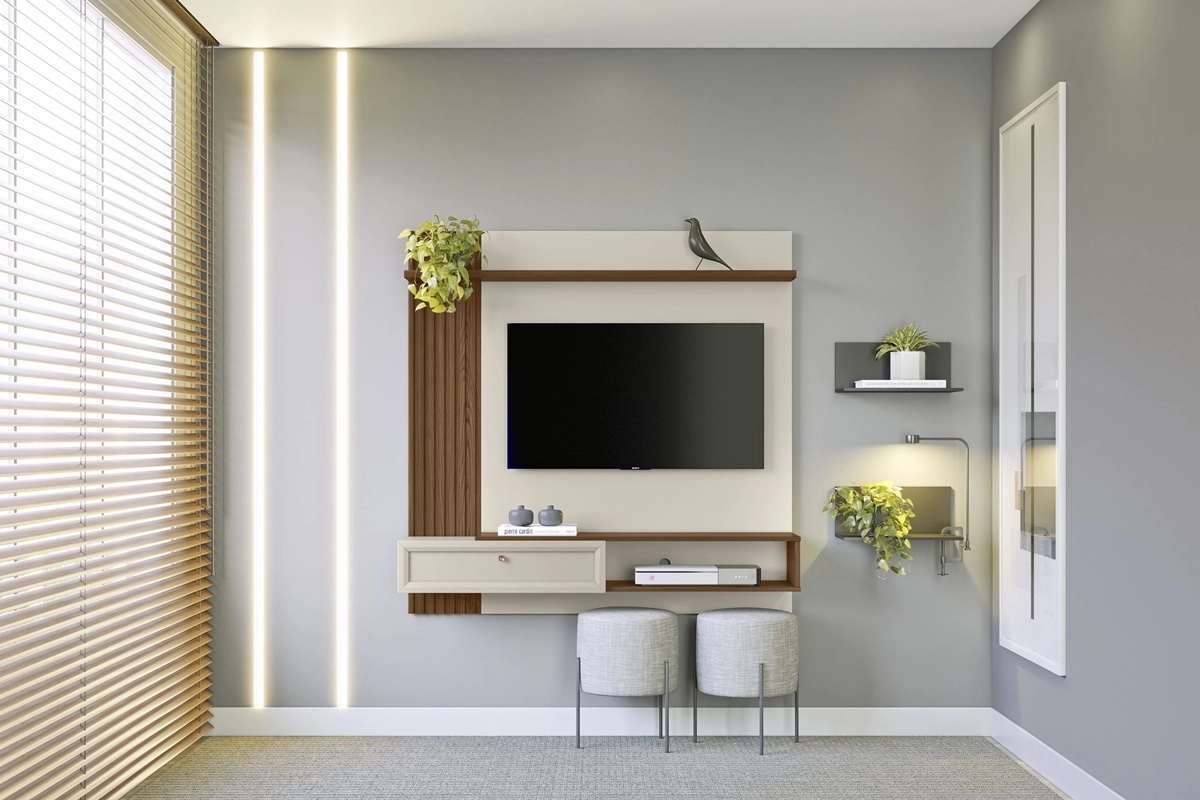 Painel Home Linea Alvorada 132Cm Freijooff White