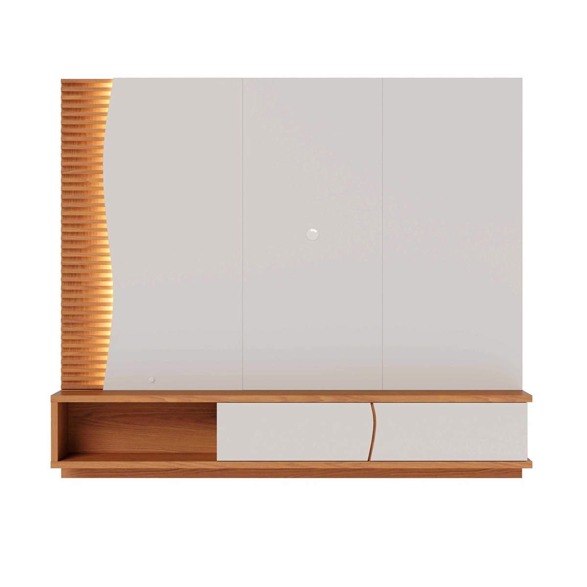 Painel Colibri Egeu 179Cm Tv Ate 65 Off White Matte Freijo