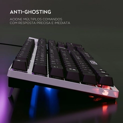 Teclado Gamer Elg Lesath Membrana Rgb Pto
