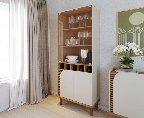 Cristaleira Colibri Jurere - Off White Matte  Freijo