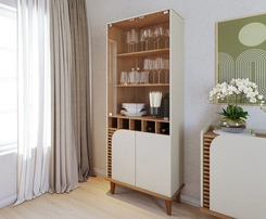 Cristaleira Colibri Jurere - Off White Matte  Freijo