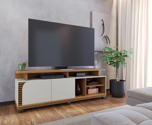 Rack Bancada Colibri Jurere 180 Cm - Freijo Off White Matte