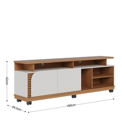 Rack Bancada Colibri Jurere 180 Cm - Freijo Off White Matte