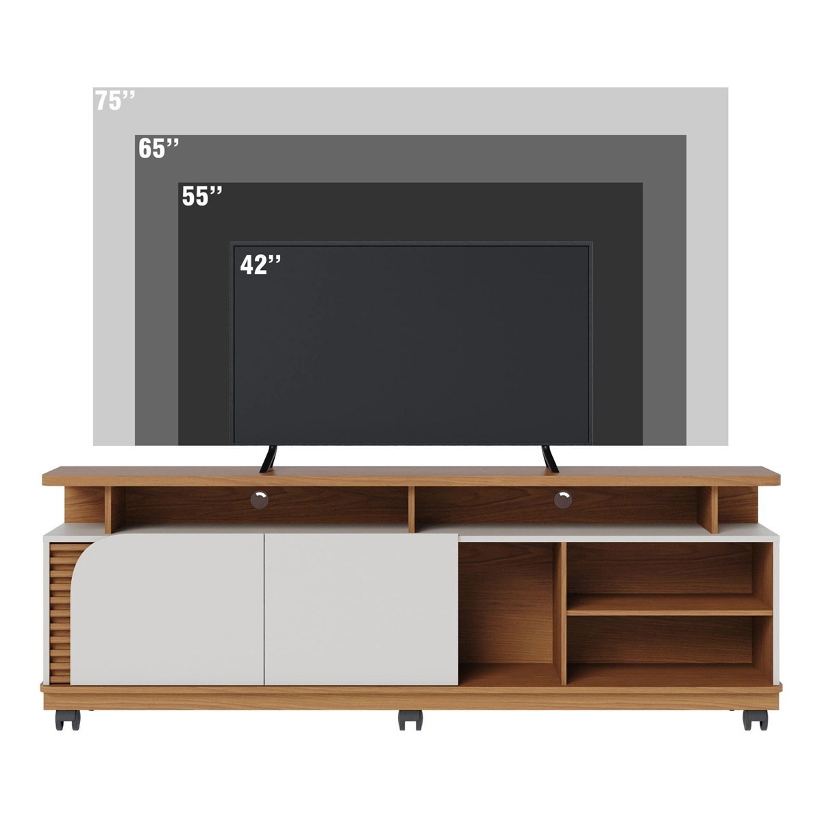 Rack Bancada Colibri Jurere 180 Cm - Freijo Off White Matte