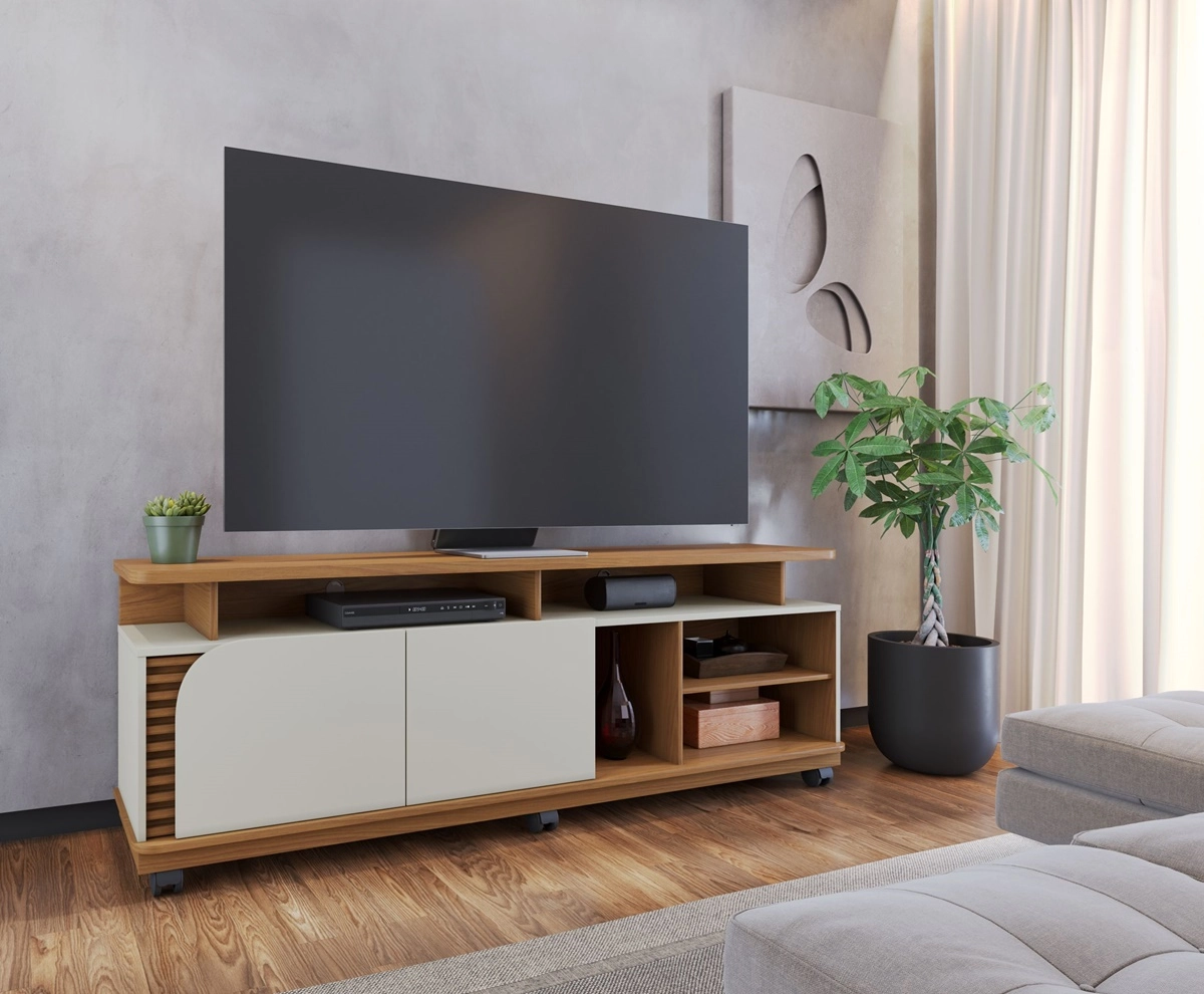 Rack Bancada Colibri Jurere 180 Cm - Freijo Off White Matte