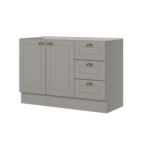 Cozinha Modular Americana Henn 4 Peças Cinza