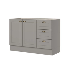 Cozinha Modular Americana Henn 4 Peças Cinza