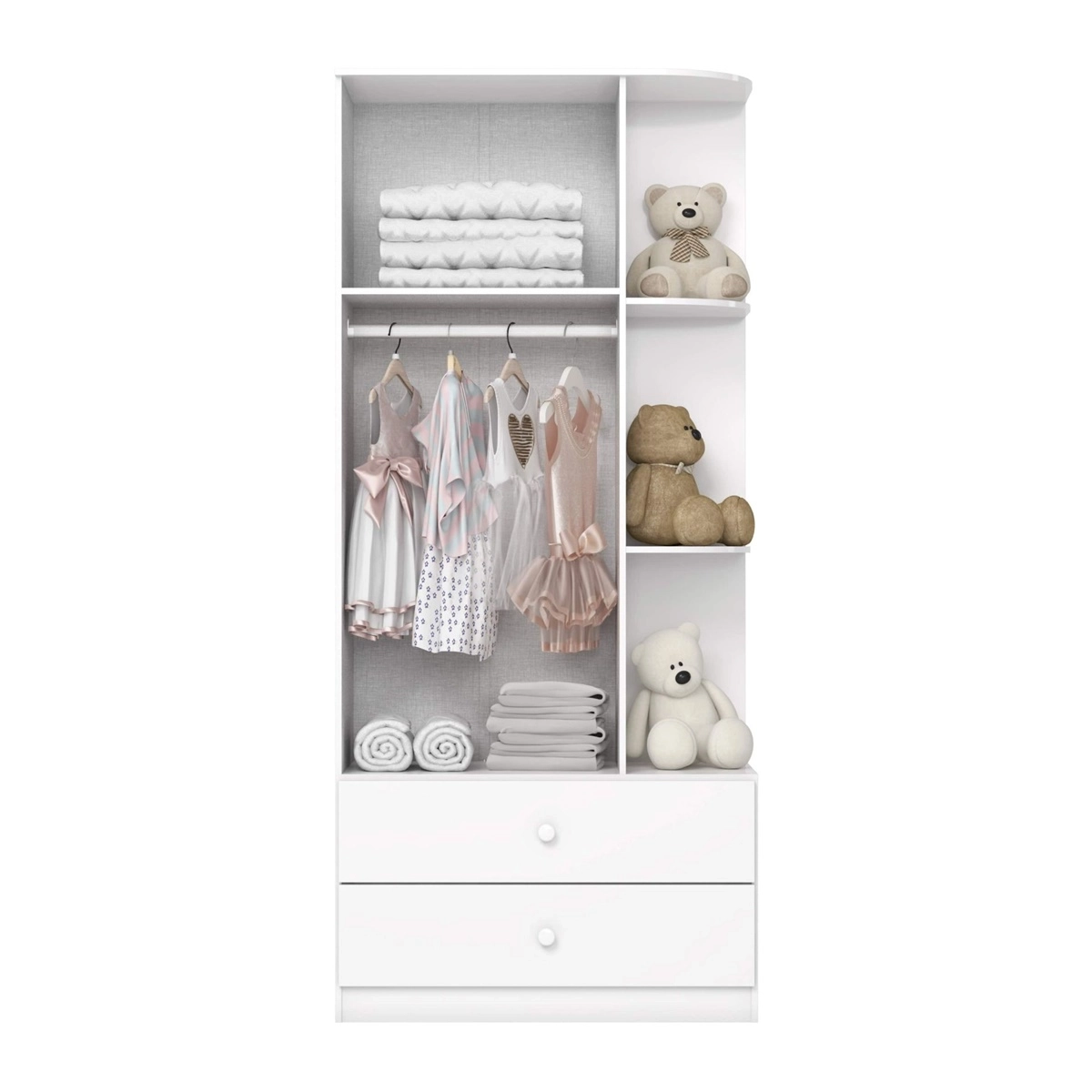 Guarda Roupa Henn Labirinto 02 Portas Branco