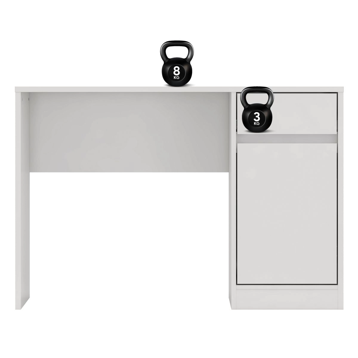 Escrivaninha Demobile Office Morada 1.09Cm Branca