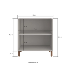 Balcao Casamia Sardenha 80 Cm 2 Portas