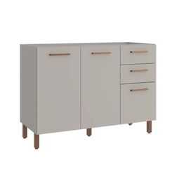 Balcao Casamia Sardenha 120Mm 3 Portas 1 Gaveta