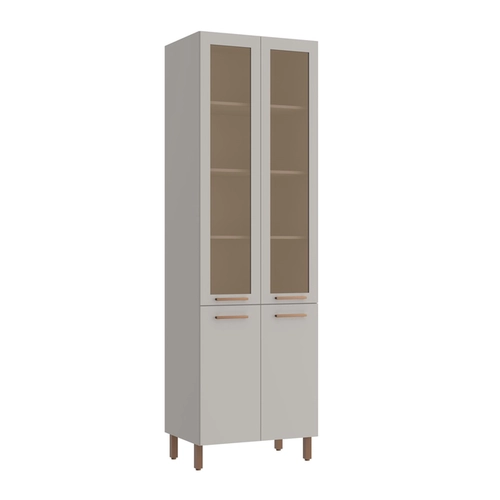 Paneleiro Duplo Casamia Sardenha 70 Cm 4 Portas Vidro Reflecta