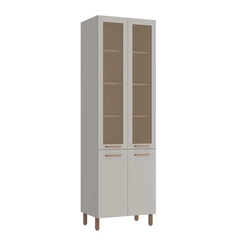 Paneleiro Duplo Casamia Sardenha 70 Cm 4 Portas Vidro Reflecta