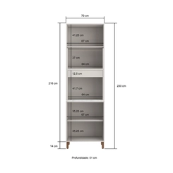 Torre Quente Casamia Sardenha 70Cm 3 Portas 1 Gav.