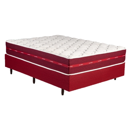 Conjunto Box Berflex Salvador New 1,38 X 1,88 X 0,57 Branco/Vinho