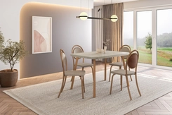 Conjunto Mesa com 4 Cadeiras Carraro Stellar
